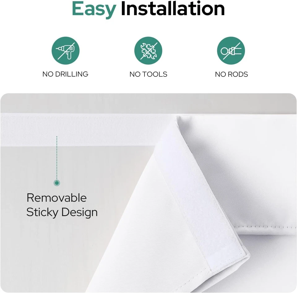 Cortinas de puerta francesas con aislamiento térmico Blackout para privacidad fácil instalación suaves Foto 2 de 4