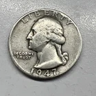 1947 25c Washington Quarter Actual Coin , Clear Date And Rim .  Nice Coin