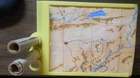 1972 GI Joe Adventure Team Headquarters Original Yellow & Tan Map Table & 3 Maps
