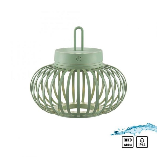 Led Akku Tischleuchte Touch Dimmer GrüN 22 Cm IP44 2700 K Tischlampe Wohnzimmer-image