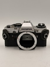 OLYMPUS OM-10 Silver 35mm SLR Film Camera Body No Lens Untested