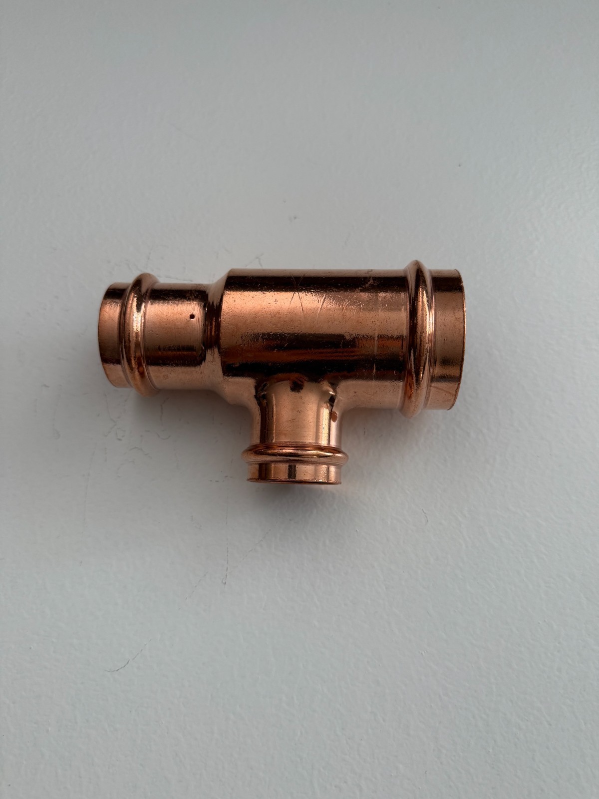 Copper Press Reducing Tee Fitting 2” x 1-1/2” x 1-1/4” Plumbing Connector