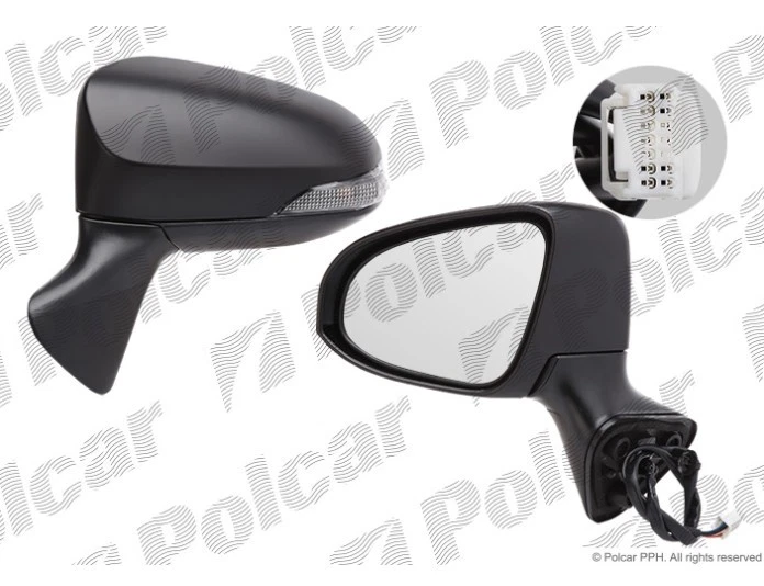 Freccia Retrovisore Sinistro Per Toyota Verso 2013+ - Ricambio Originale 8174102040, Verniciabile (Primer), Dimensioni 65x65x205 Mm - 2