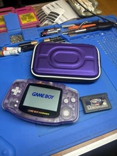 Atomic Purple Gameboy Advance Backlit IPS Screen GBA Nintendo V5 Case 1800 mah