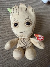TY Beanie Baby 6" GROOT Marvel Guardians of the Galaxy Plush w/ MWMTs Heart Tags