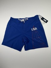 Vineyard Vines Size 36 Men's Swim OTG Board Shorts Blue Bay USA 7 in 128