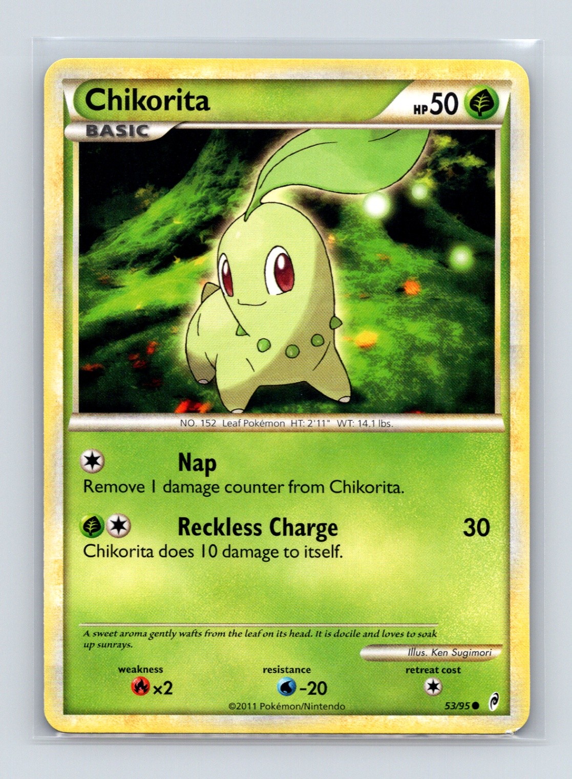 Pokémon TCG Chikorita 53/95 Call of Legends Normal LP
