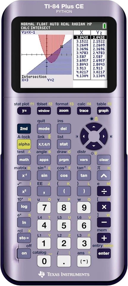TI-84 Plus CE Python Graphing Calculator, Infinitely Iris - Rechargeable Design - Image 4 of 4