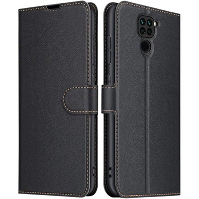 Handyhülle,Flip Case,Smartphonehülle,Redmi Note 9,schwarz,PU ,Card Slots