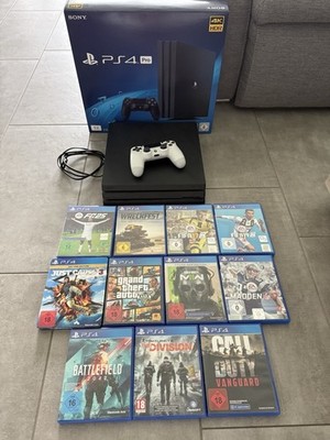 Sony PlayStation 4 Pro Konsole 4K HDR inkl. DualShock 4, Kabel & PS4 Spiele