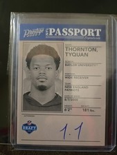 TYQUAN THORNTON 2022 Prestige NFL Passport Signatures RC Patriots AUTO