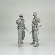 1/35 WW2 Angry Soldiers US Army RESIN FIGURE MODEL KIT Unassembled Unpainted NEW