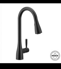 MOEN 87260BL Doherty Single Handle Pull-Down Sprayer Kitchen Faucet Matte Black