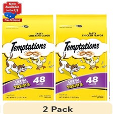 Temptations Classic Tasty Chicken Flavor Crunchy And Soft Treats For Cats, 48 oz