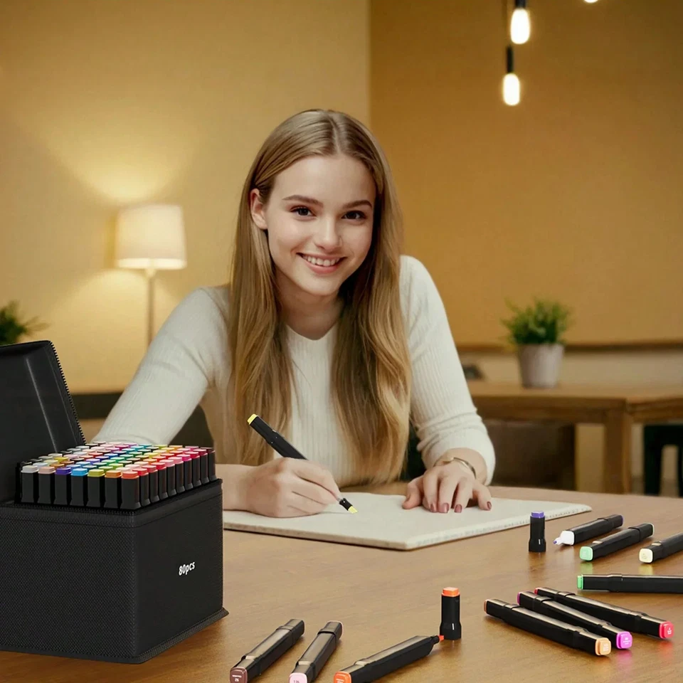 Dual Tip Permanent Marker – Hochpigmentiert, 24-262 Farben für kreative Kunst - Bild 4 von 4