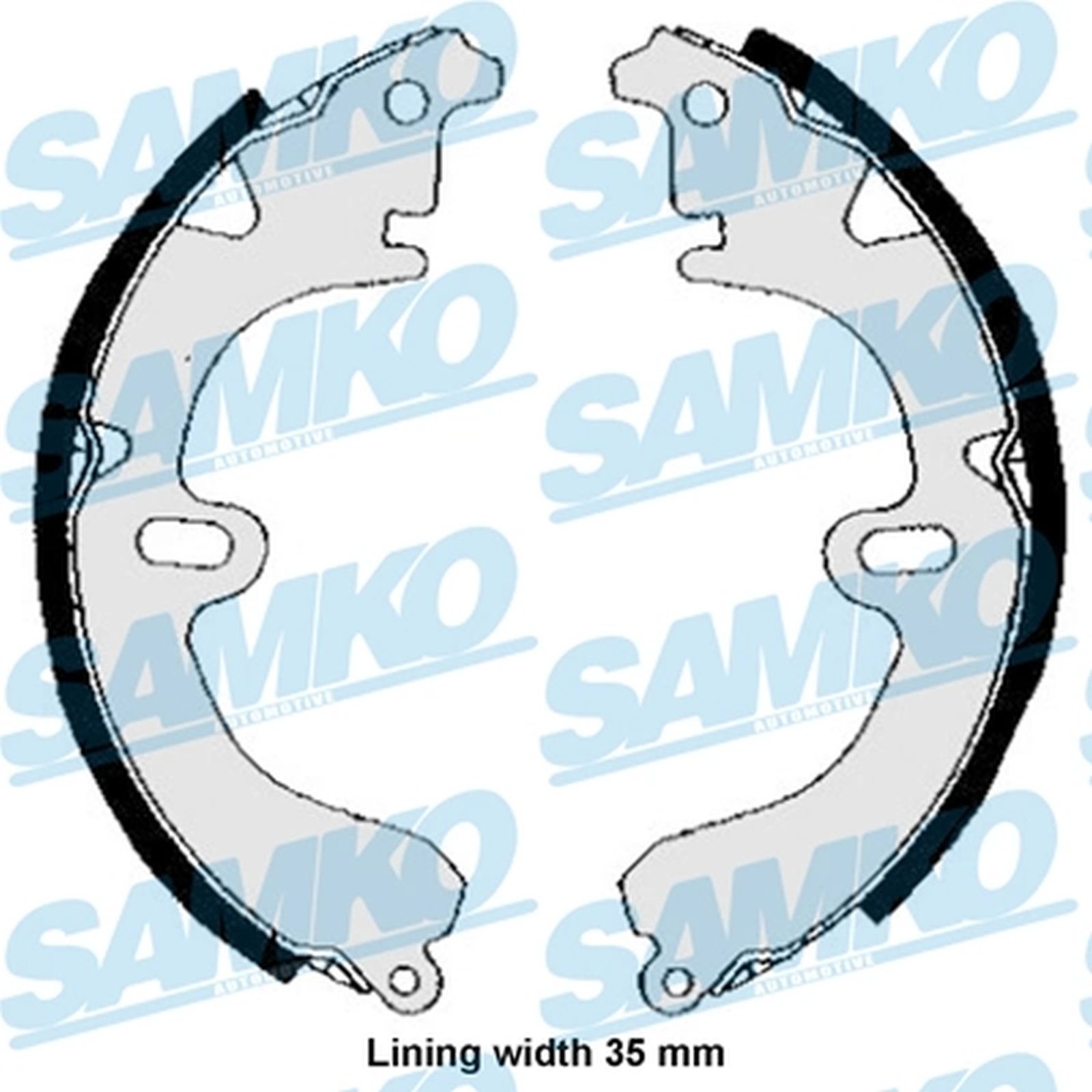 ORIGINAL® SAMKO 84530 Bremsbackensatz, Bremstrommel Satz Hinten