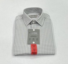 Kenneth Cole Men's Quick Dry Performance Dress Shirt, Gray, M 15-15.5,34/35 