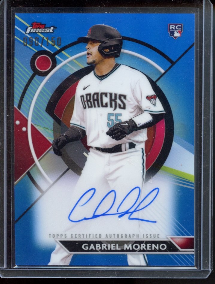 2023 Finest #FA-GM Gabriel Moreno Finest Autographs Blue Refractor #/150