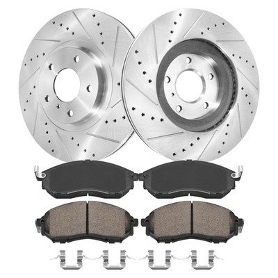 12.6'' Front Drilled Rotors & Brake Pads For Infiniti G35 G37 Nissan 350Z 370Z