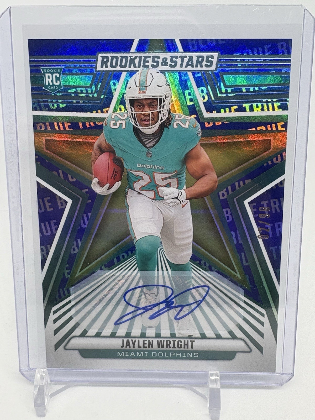 2024 Panini Rookies & Stars JAYLEN WRIGHT RC True Blue Auto /99 (E745)