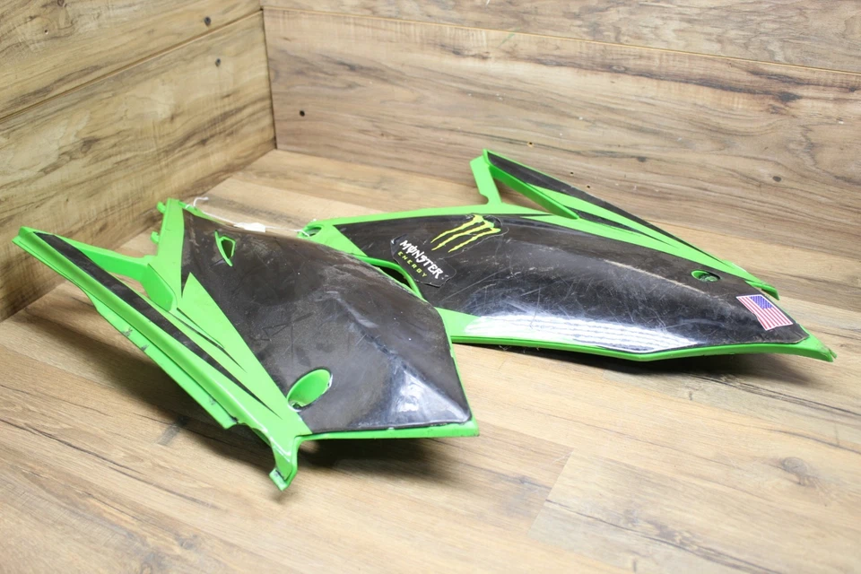 Juego de 11 guardabarros trasero izquierdo derecho Kawasaki KX450 F KX 450 2011 plástico lateral Foto 2 de 4