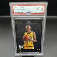 2007-08 Kevin Durant Topps Rookie Card PSA 6. rookie card picture