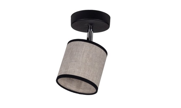 Deckenstrahler Schwenkbar Stoff Schwarz Beige GemüTlich E14 Spot Wohnzimmer-image