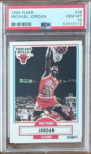 1990 Fleer #26 Michael Jordan PSA 10 Gem Mint Chicago Bulls HOF GOAT