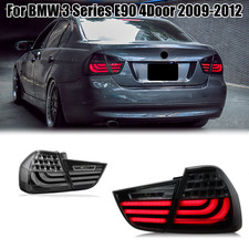 1Pair Smoked LED Tail Lights Rear Brake Lamps for BMW 3 Series E90 4Door 2009-12