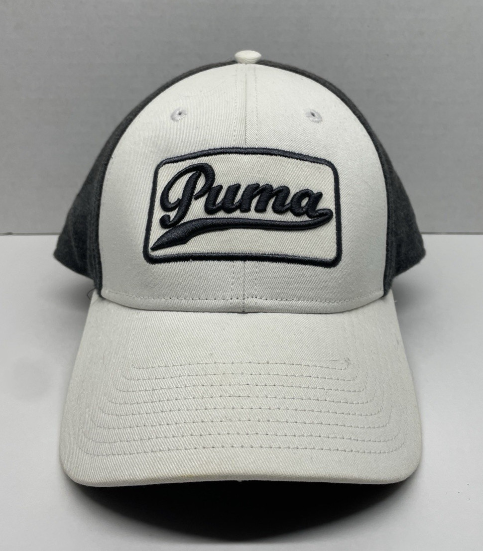 Puma Baseball Hat Adjustable Snapback Gray White … - image 1