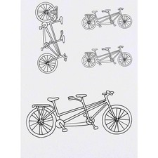 4 x 'Tandem Bicycle' Temporary Tattoos / Transfers TO00014156 