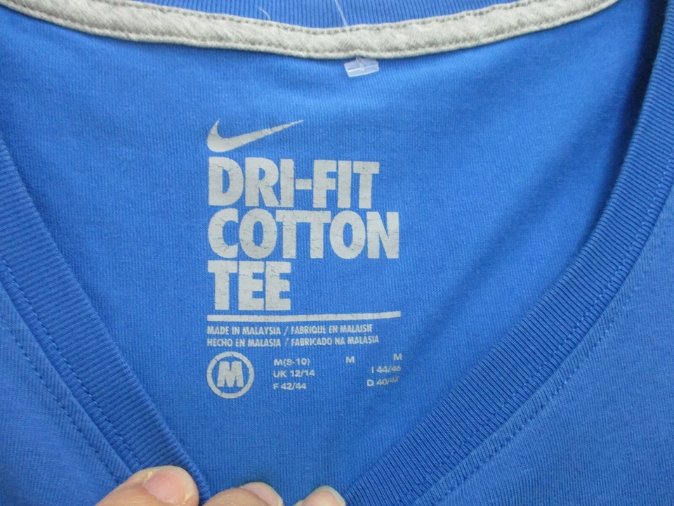 Camiseta sin mangas Nike mediana adulto azul There Is No I In TEAM HELADO logotipo mujeres Foto 4 de 4