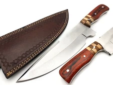 RARE CUSTOM HANDMADE TACTICAL HUNTING BOWIE KNIFE AMERICAN WALNUT WOOD GRIP