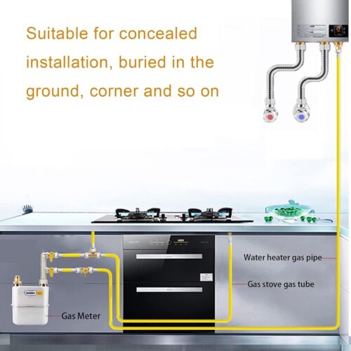 70ft Corrugated Stainless Steel Gas Line - Flexible Propane Conversion Pipe - Picture 9 of 10