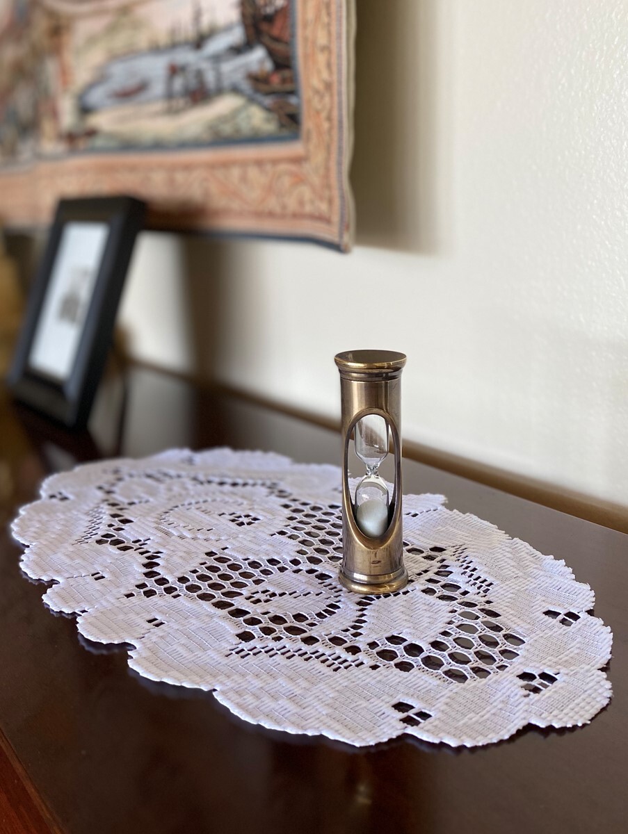Lace Doily Rose Design 8 x14 inch Oval White German Lace | eBay
