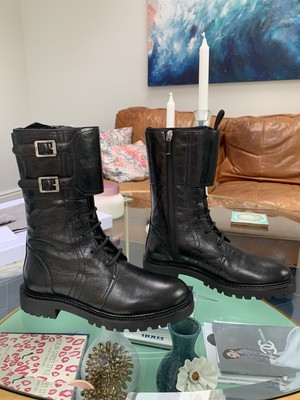 christian dior combat boots