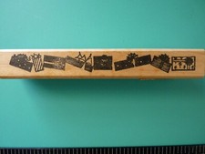 Gift Box/Presents Border Accent Rubber Stamp
