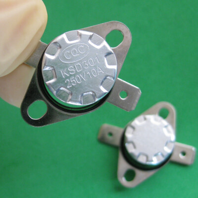 2pcs KSD301 25 ° C//77 ° F Degré Celsius N.C Température Interrupteur Thermostat