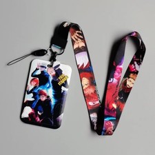 Jujutsu Kaisen Anime Yuji Gojo Megumi Nobara Keychain ID Holder Lanyard