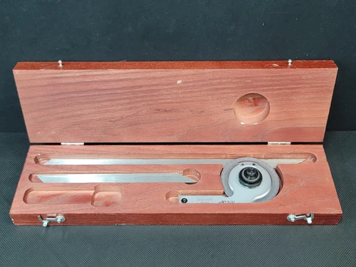 Starrett No. C359 Precision Universal Bevel Vernier Protractor, 7" + 12" blades