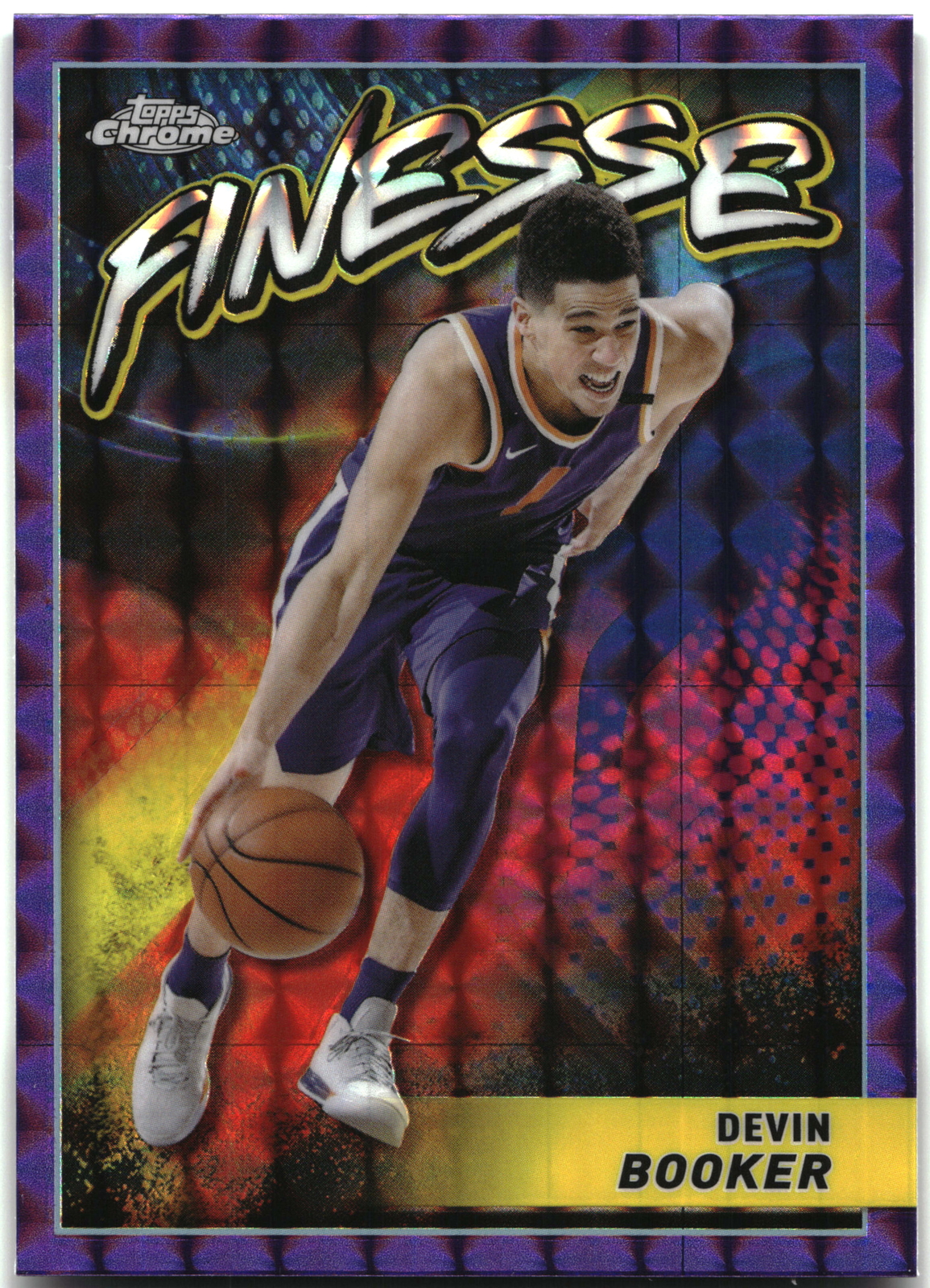 2023-24 Topps Chrome Devin Booker Finesse Geometric Purple