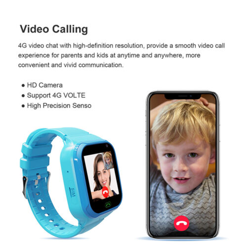 4G Kids Smart Watch Nano SIM Card Camera GPS SOS HD Video Call Waterproo Tracker - Picture 1 of 15