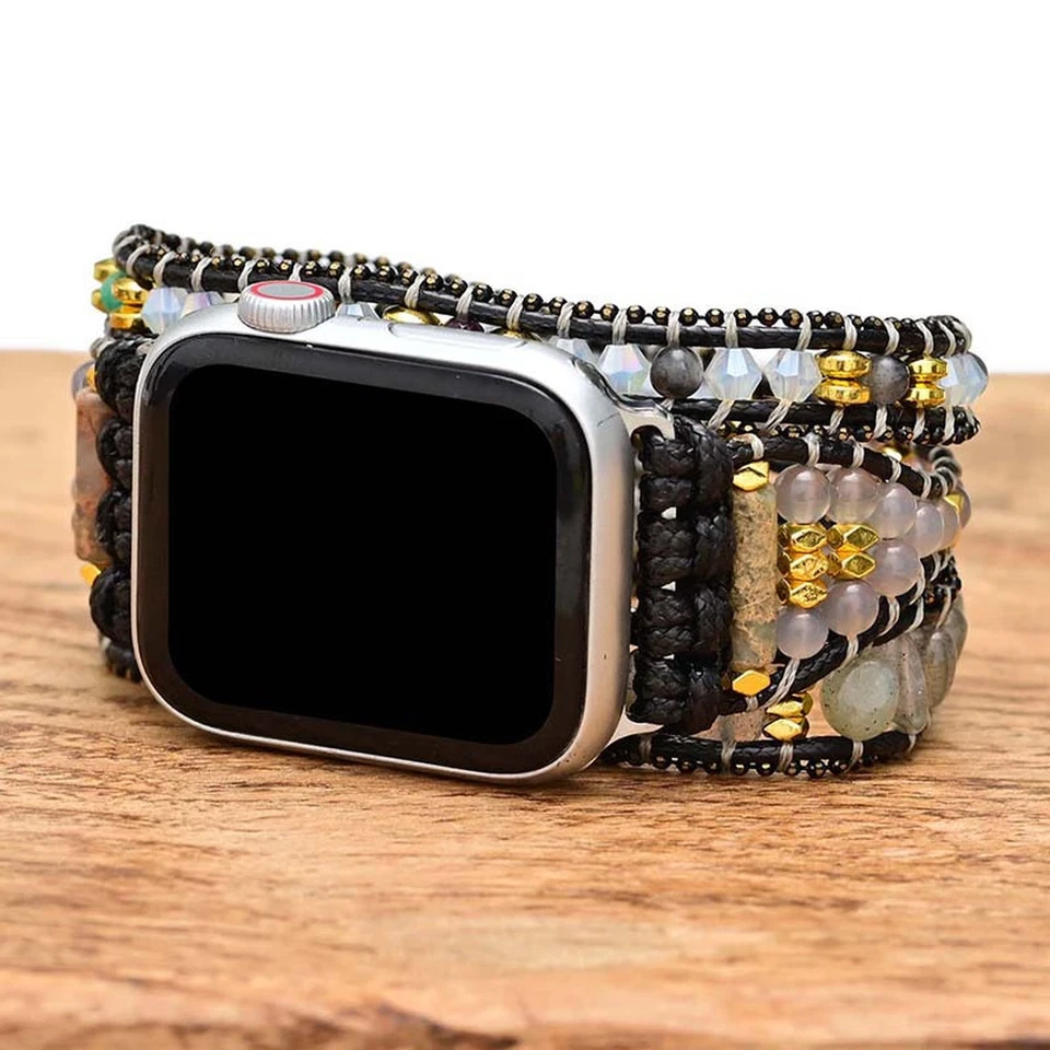 Retro Natural Stone Watch Band Replacement Strap for Apple Watch Series 7 6 5 4 - Image 4 of 4