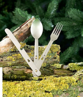 Neu Besteck Set Gabel Messer LöFfel Outdoor Camping Zelten Survival Bushcrafting