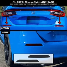 Fits 2022-2026 Civic HATCHBACK Smoke Rear Reflectors Overlay PreCut Tint Vinyl