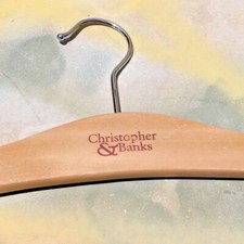 Christopher  Banks Wood Hanger 16  long, Set of 2 FREE SHIP 