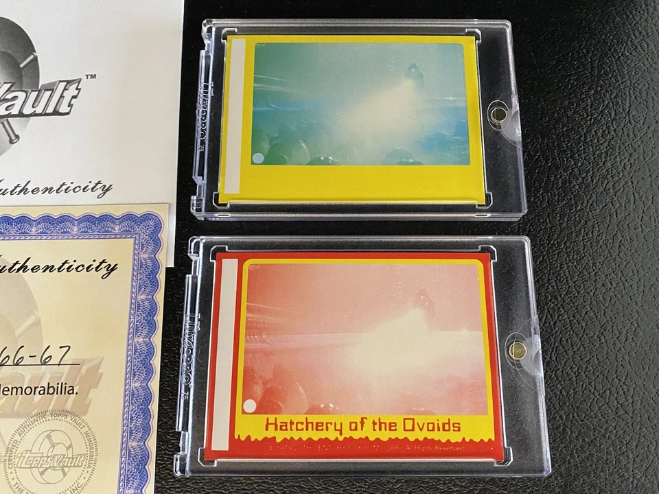 Alien 1979 Topps Vault Color Proof 2 Card Set #50 RARE ORIGINAL NAME Alternate - Image 2 of 4