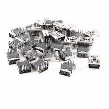 20Pcs Mini USB Type B 5-Pin Female Socket Right Angle DIP Jack Connector