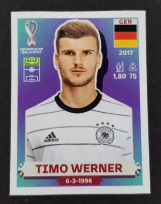 Timo Werner 2022 Panini FIFA Road To Qatar Soccer Sticker Card (NM)