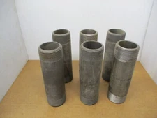 1-1/2"  MNPT  X 6" LG S80 Steel PIPE  NIPPLE  SEAMLESS  (Bag of 6)